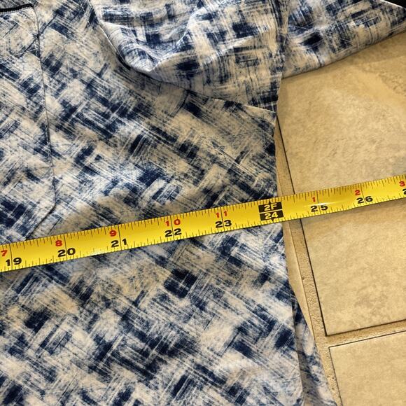 7 Diamonds Shirt Mens Sz XXL 4 Way Stretch Blue Abstract Short Sleeve Button Up - Picture 5 of 9